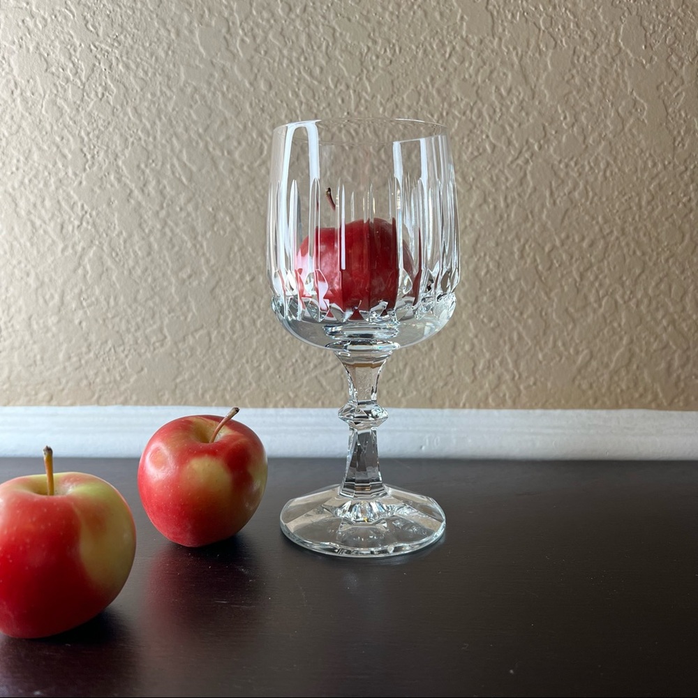Vintage Crystal Wine Glass, Wine Goblet, Barware, Vintage Crystal, Water Galss